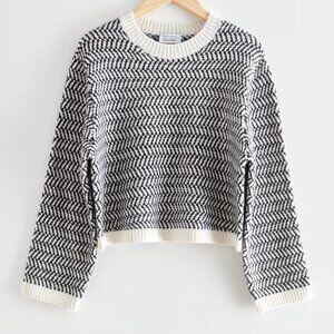 Graphic Jacquard Knit Sweater